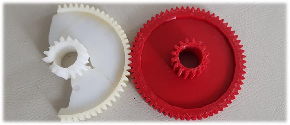 Engrenagem impressa em 3D