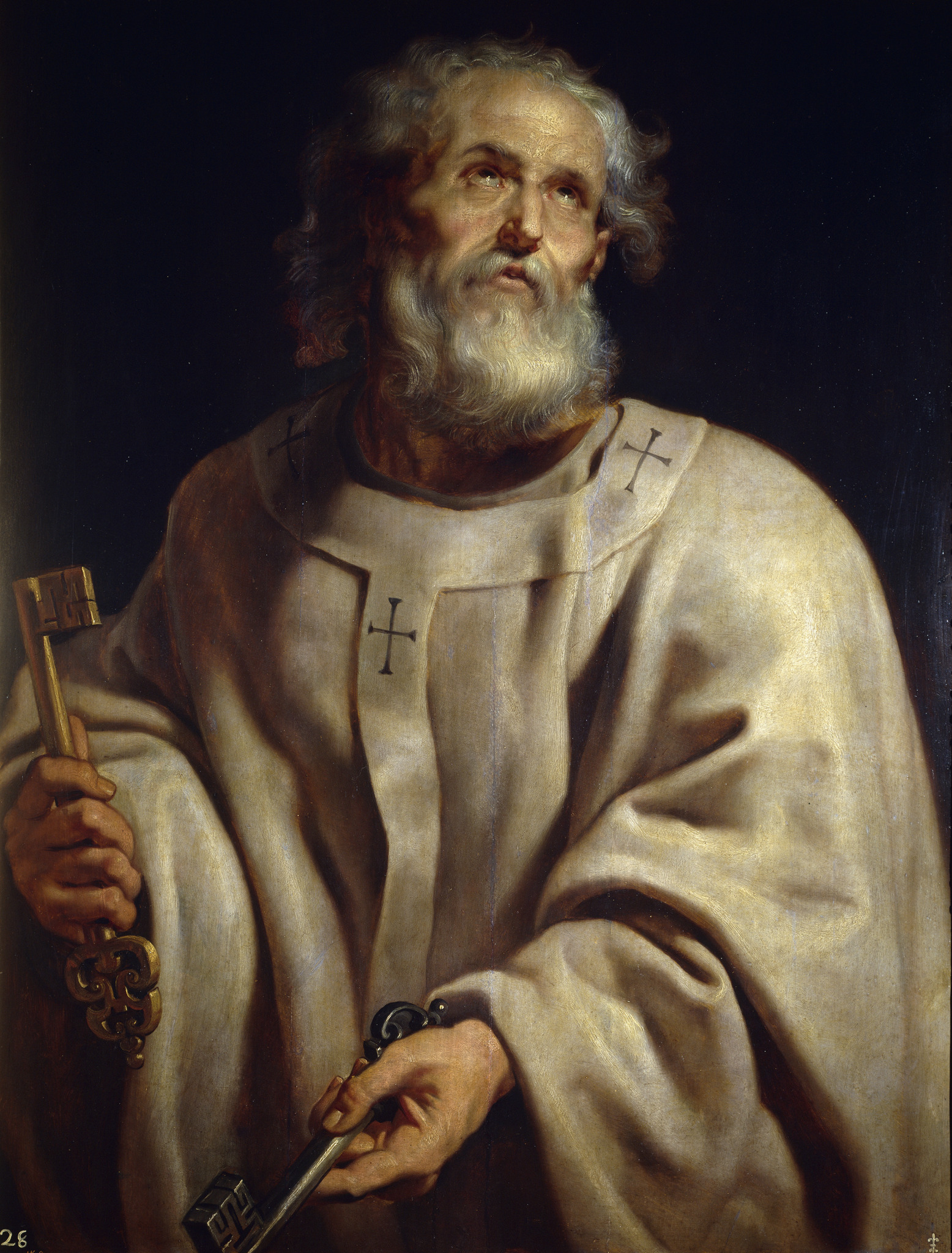 São Pedro segurando as chaves, em pintura de Peter Paul Rubens entre 1610 e 1612.