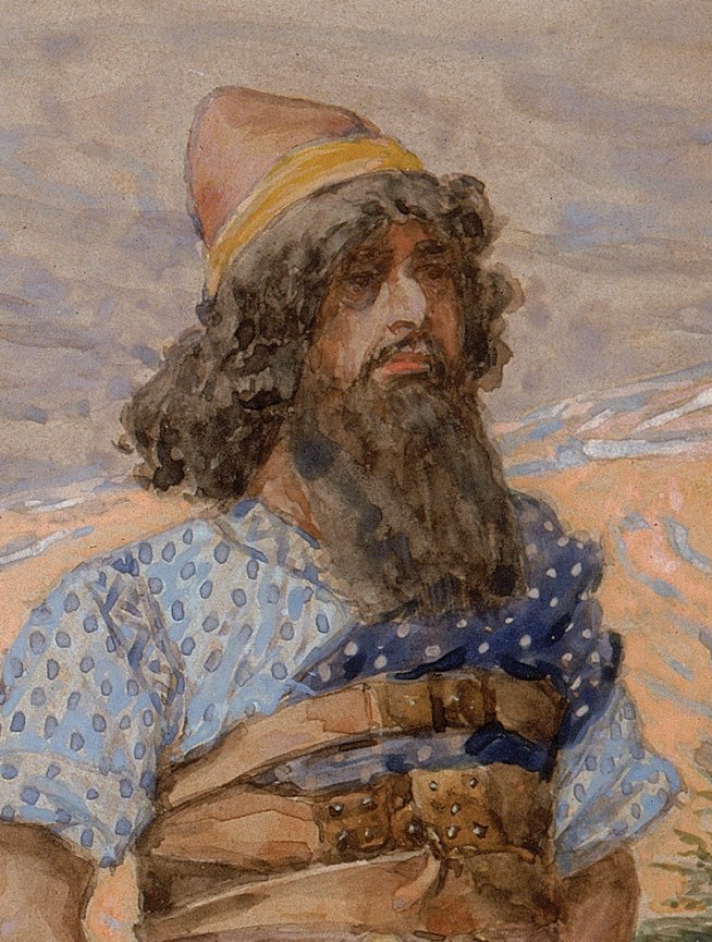 Jafé, filho de Noé, em aquarela de James Tissot produzida entre 1896 e 1902.
