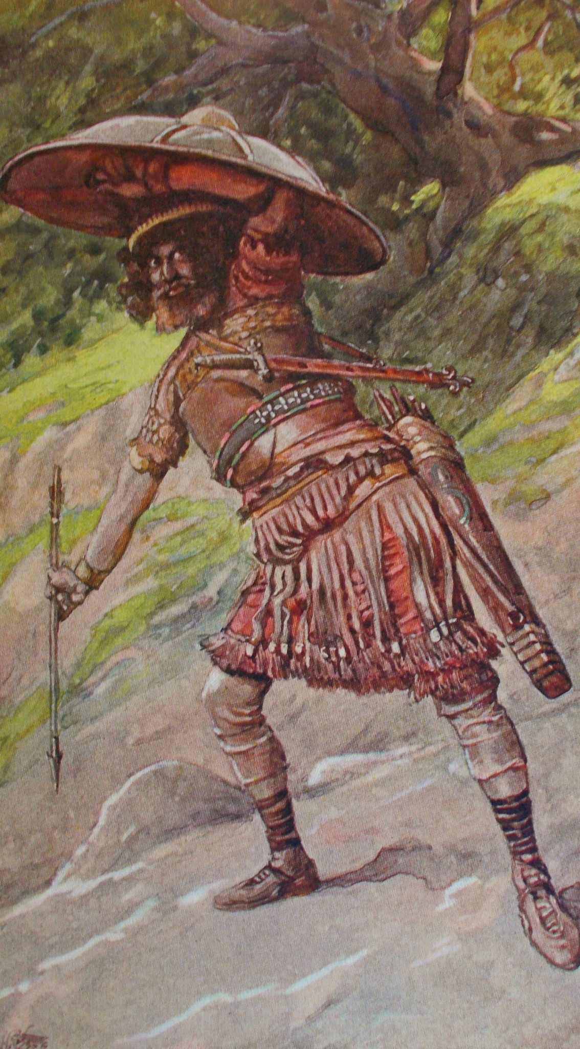 Benjamim representado como guerreiro, ilustração de James Tissot baseada em Gênesis 49:27, publicada em 1904.