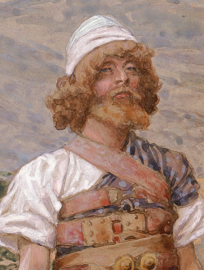 Sem, filho de Noé, em aquarela de James Tissot produzida entre 1896 e 1902.