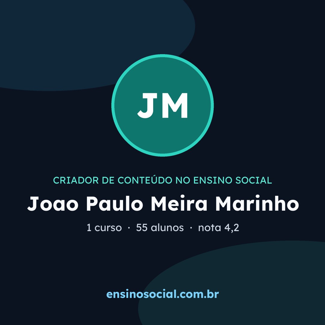Cartão quadrado de divulgação do perfil, formato post