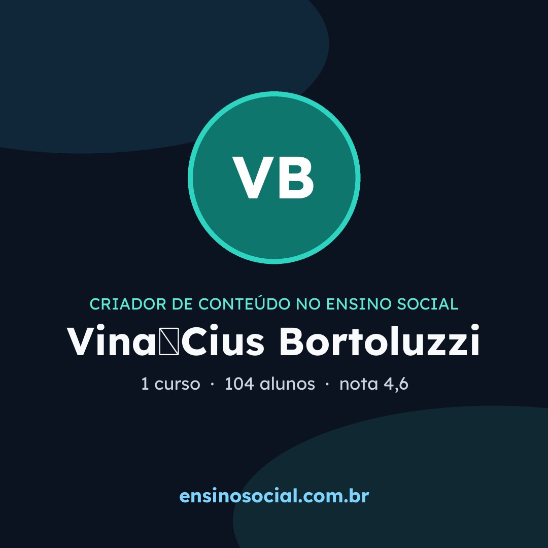 Cartão quadrado de divulgação do perfil, formato post