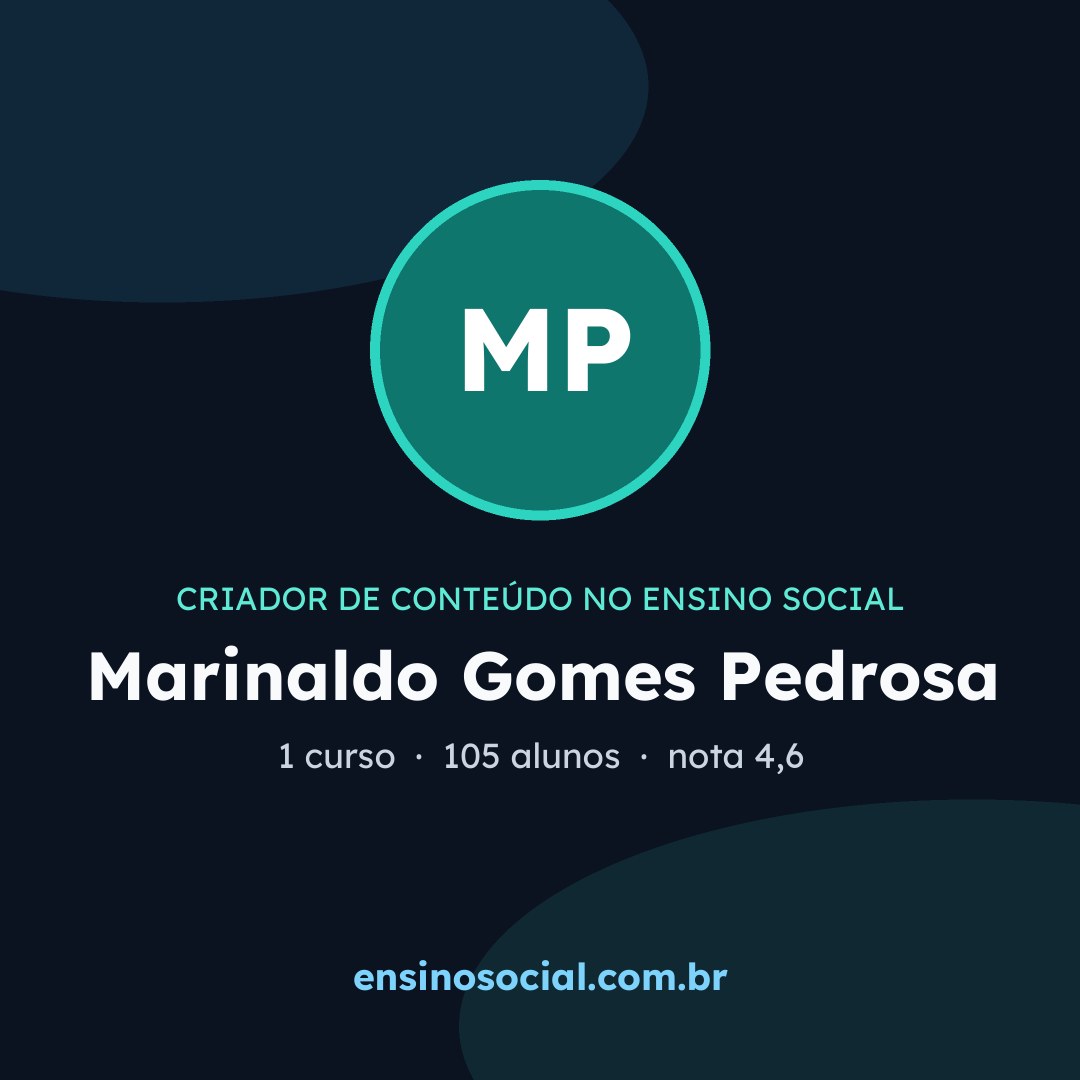 Cartão quadrado de divulgação do perfil, formato post