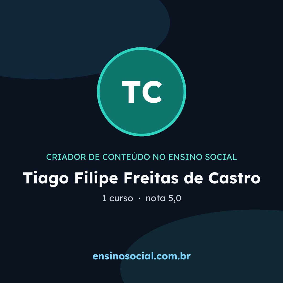 Cartão quadrado de divulgação do perfil, formato post