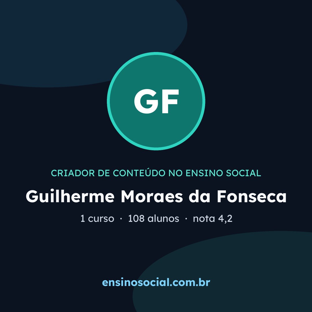 Cartão quadrado de divulgação do perfil, formato post