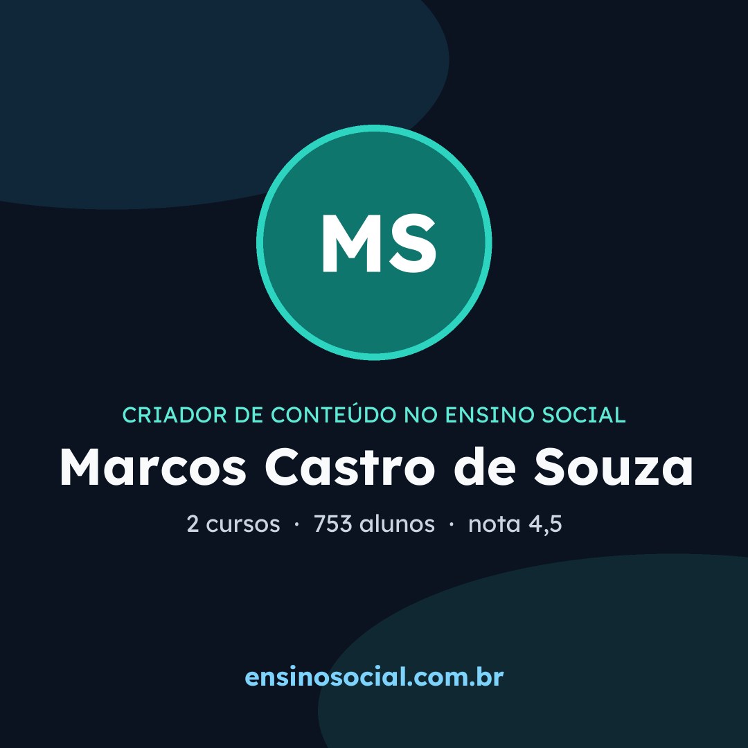 Cartão quadrado de divulgação do perfil, formato post