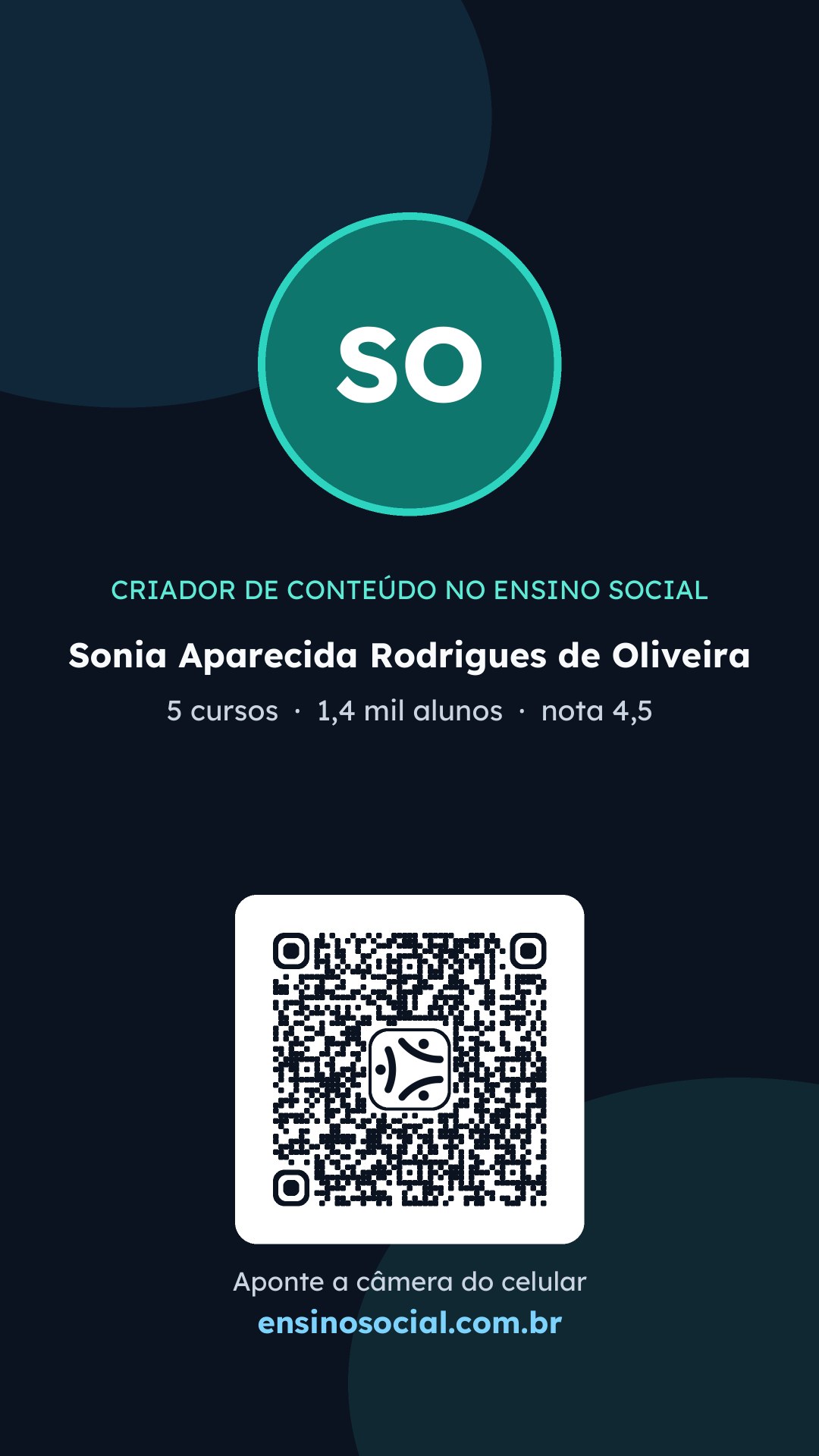 Cartão vertical de divulgação do perfil, formato Stories