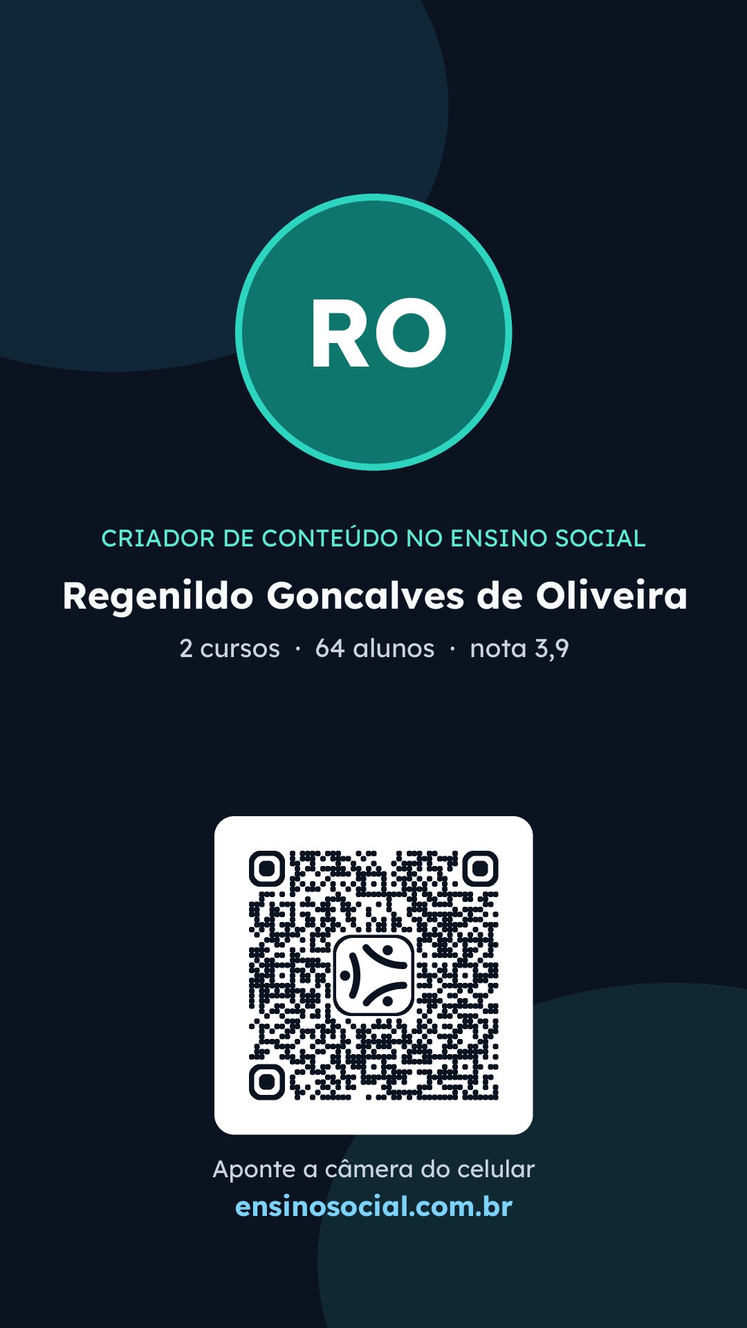 Cartão vertical de divulgação do perfil, formato Stories