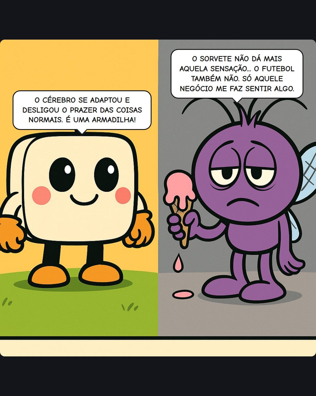 Até no gibi o psicólogo salva o dia. 💜

Neste Dia do Psicólogo, deslize pra ler a história completa: Bit & Bug em A Armadilha do Cérebro, a nossa HQ sobre dependência química. A resposta que fecha a história é séria e cheia de esperança: com médico, psicólogo e família, dá pra recuperar a vida.

É assim que a revisão funciona por aqui: a aula vira gibi, e a leitura é aberta pra todo mundo.

📖 Leia de graça: ensinosocial.com.br/gibi — foto 4 de 9