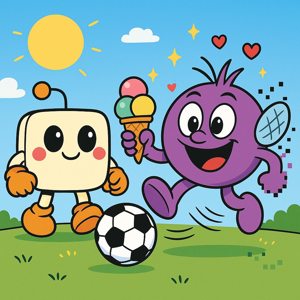 Bug: Comer, jogar bola, ver amigos... cada coisa dessas faz meu cérebro soltar um químico de prazer!
Bit: Isso é dopamina. Ela existe pra você repetir coisas boas de verdade!