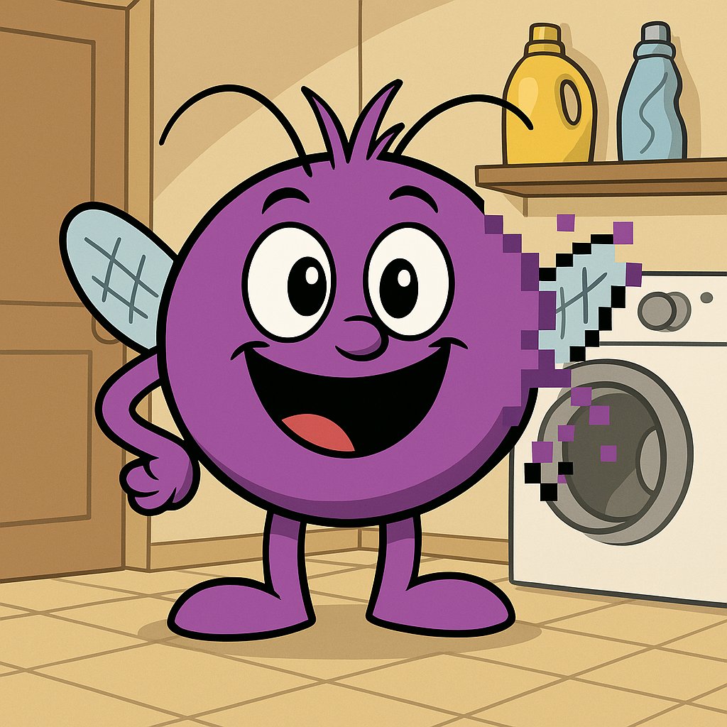 Bug: Hora de vestir! Vem, camisa branquinha do passeio!
Bug: ROSA?! Tudo rosa! E a máquina lavou perfeito...
